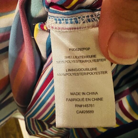 Parker Women's Multicolored Zizola Off-Shoulder Patchwork Mini Dress Size Medium - Picture 8 of 9